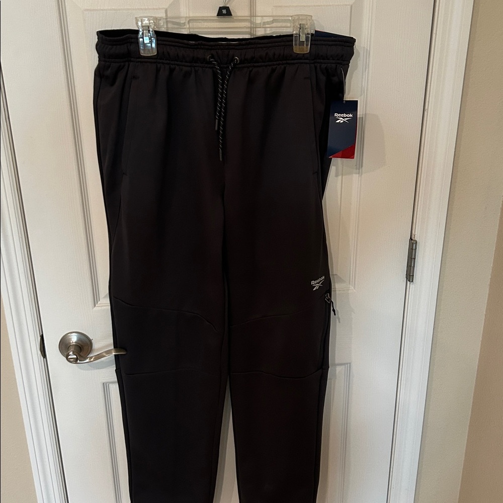 Reebok Black Athletic Pants TAG MISPRINT